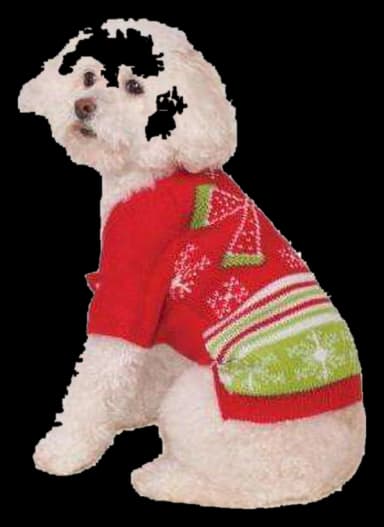 Ugly Christmas Sweater with Bow for Dogs by Rubie's