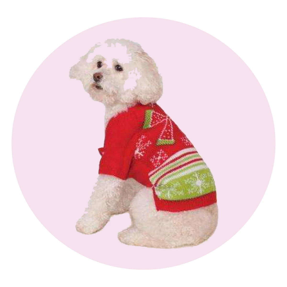 Ugly Christmas Sweater with Bow for Dogs