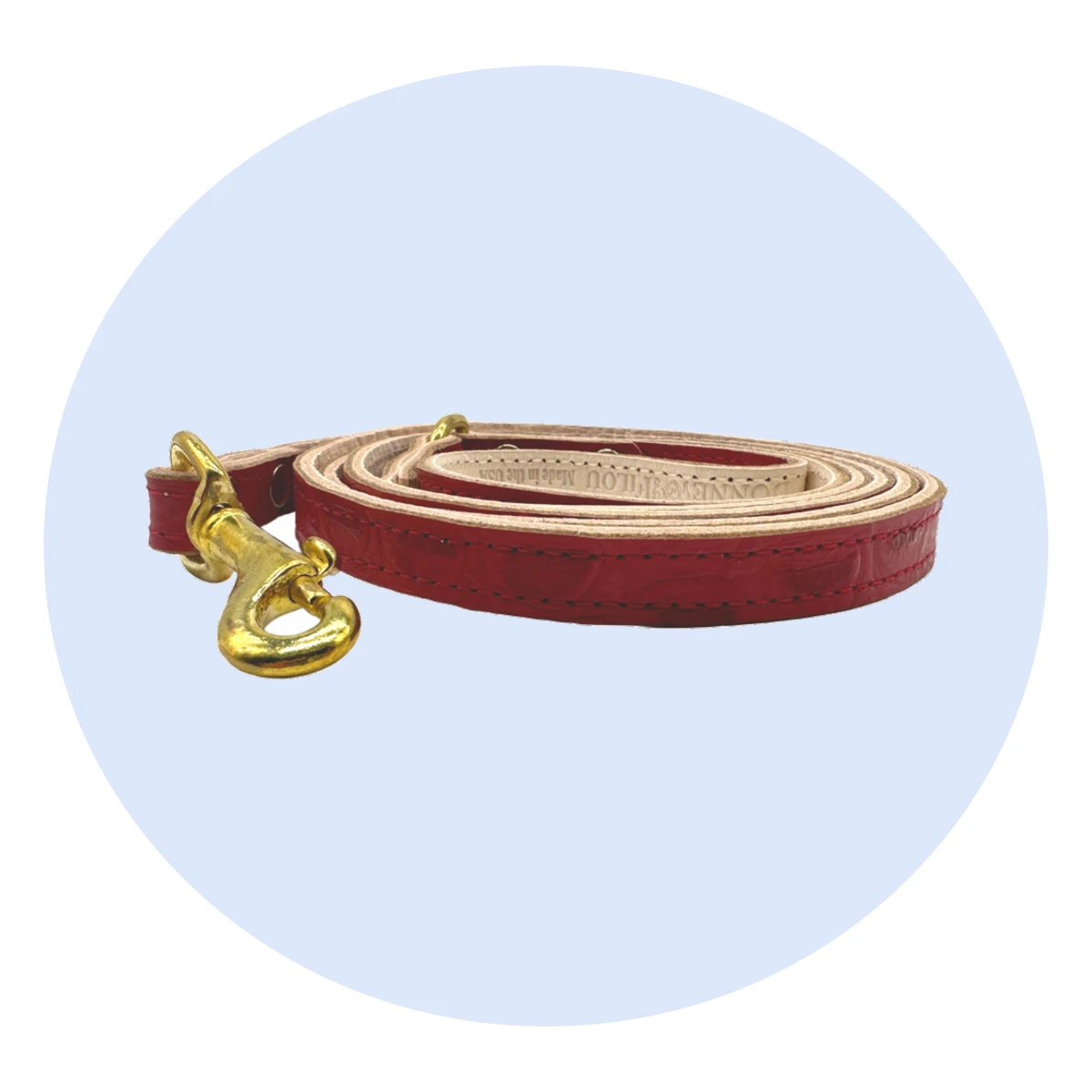 Croc-Embossed Leather Dog Leash