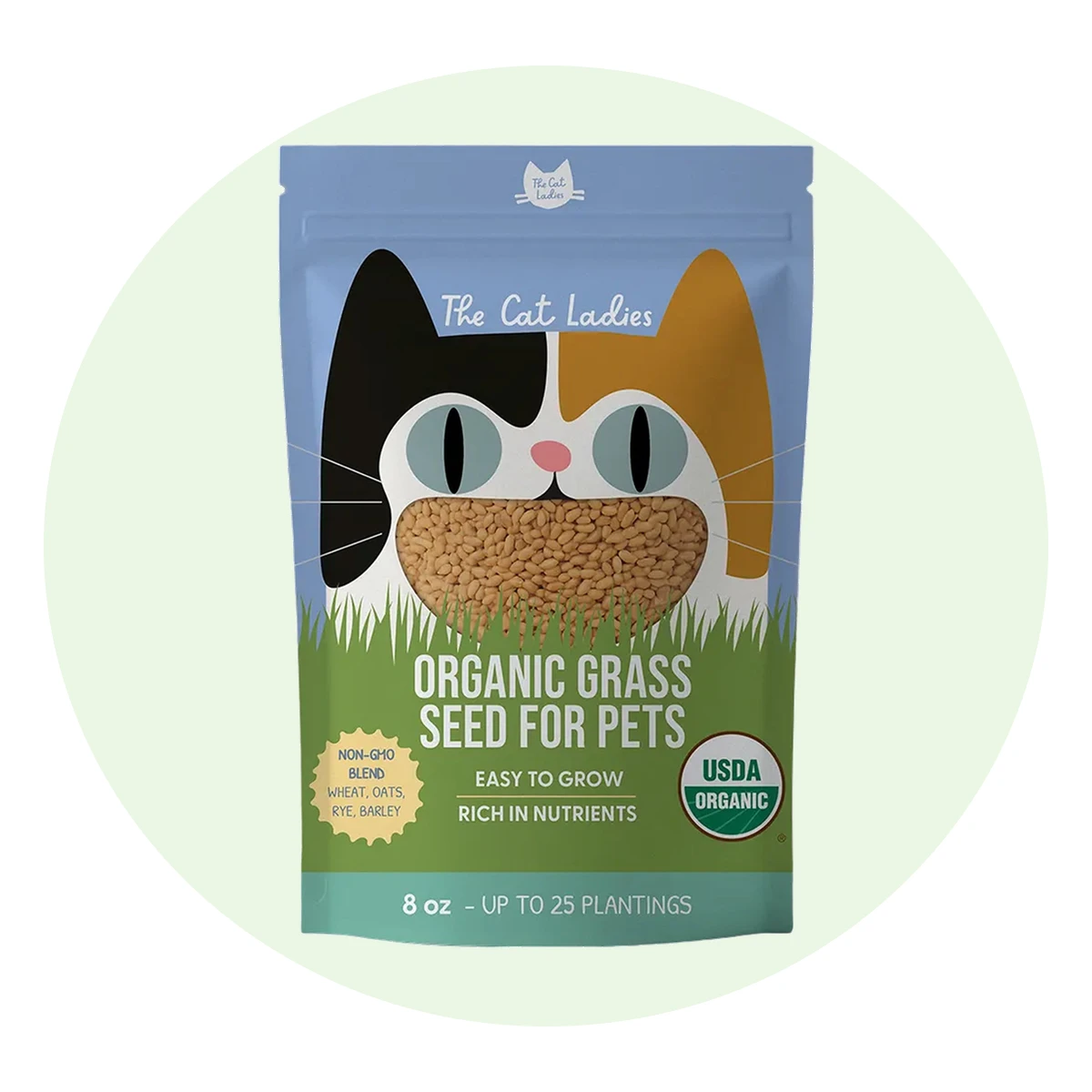 Organic Cat Grass Seeds, 8 oz