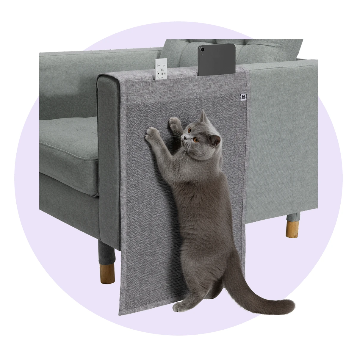 Cat Scratch Furniture Protector with Pockets
