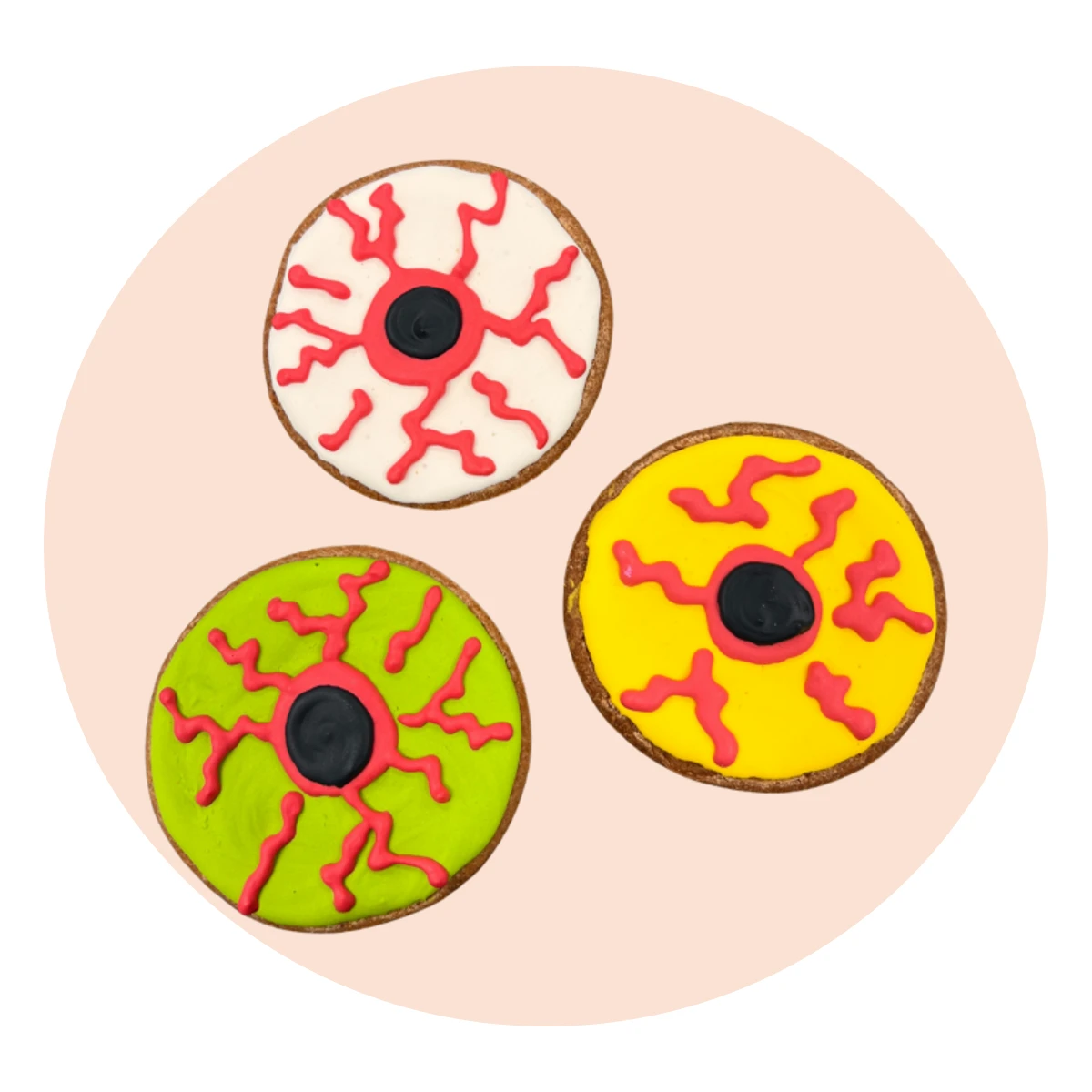 Eyeball Dog Cookie, 3 in