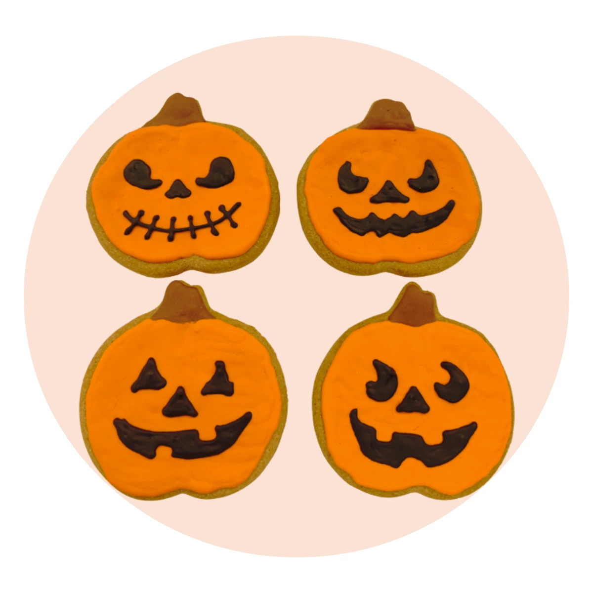 Jack-o'-Lantern Dog Cookie, 2.5 in