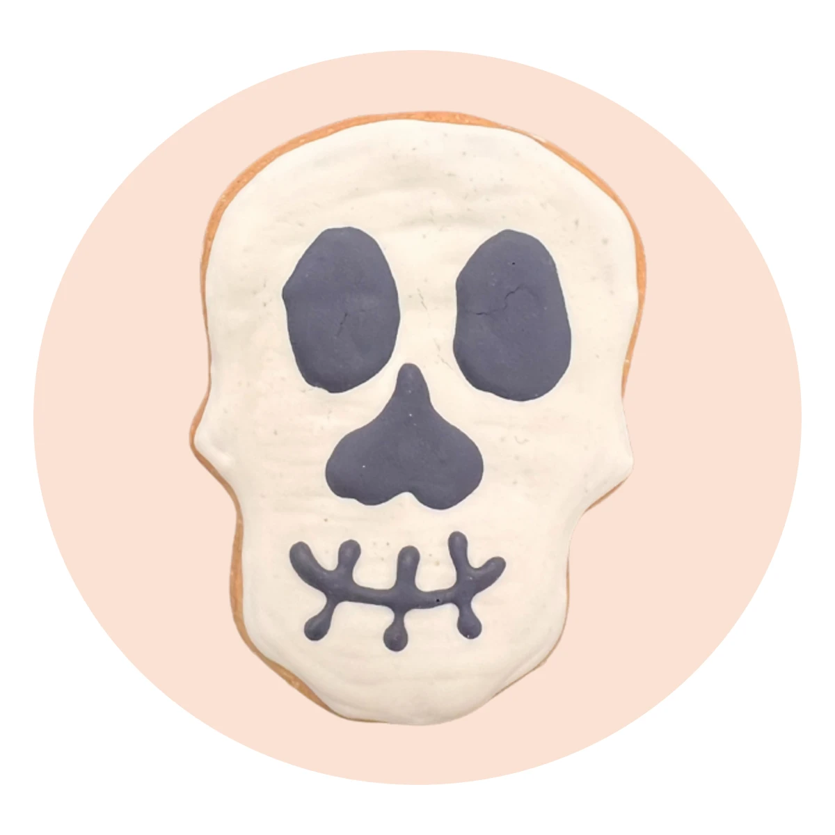 Skull Dog Cookie, 3.5 in