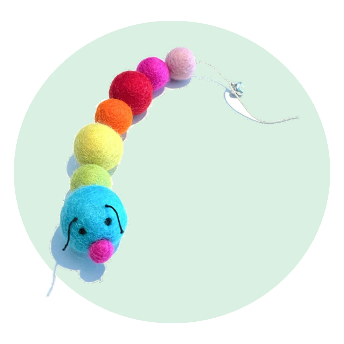 Kat the Caterpillar Wool Cat Toy