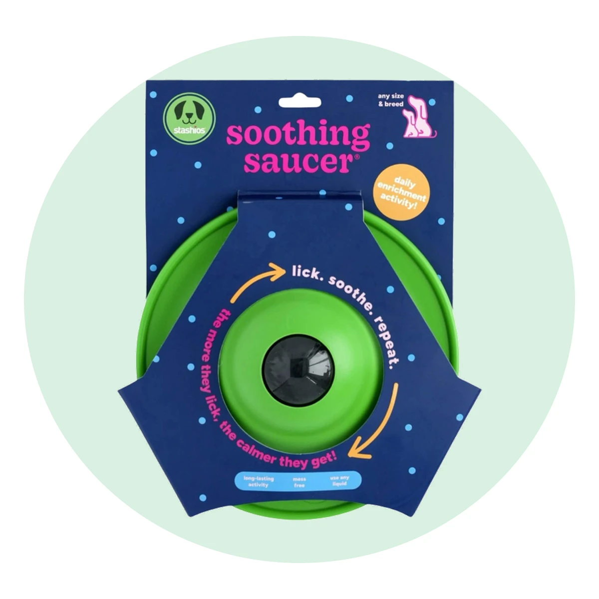Stashios Soothing Saucer Liquid Treat Dispensing Toy for Dogs & Cats