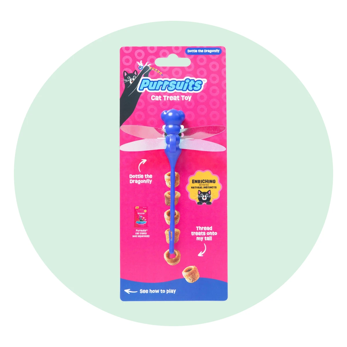 Giddy Kitty Purrsuits Dragonfly Cat Treat Toy