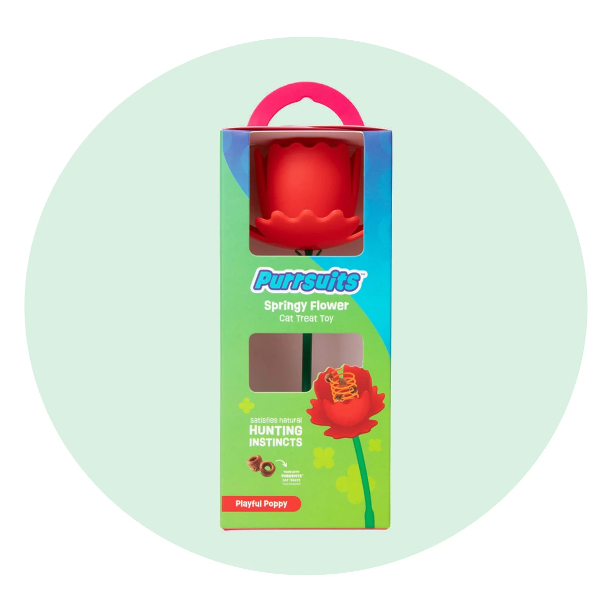 Giddy Kitty Purrsuits Springy Flower Cat Treat Toy