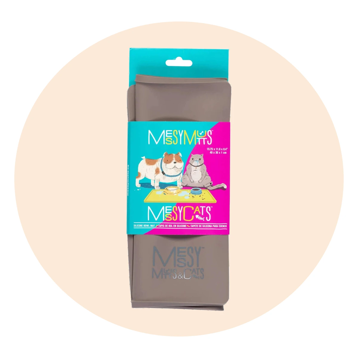 Messy Mutts Non-Slip Bowl Mat for Dogs & Cats