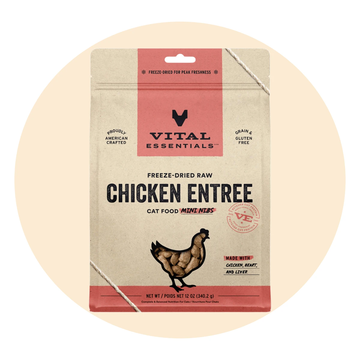Vital Essentials Raw Freeze Dried Mini Nibs Entree for Cats
