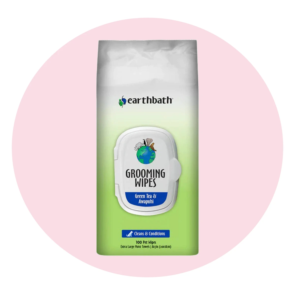 Earthbath Extra Thick Moist Towel Grooming Wipes for Dogs & Cats
