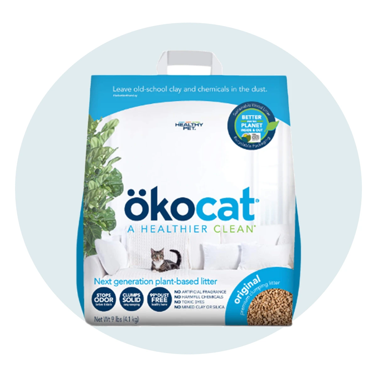 OKOcat Natural Wood Clumping Cat Litter