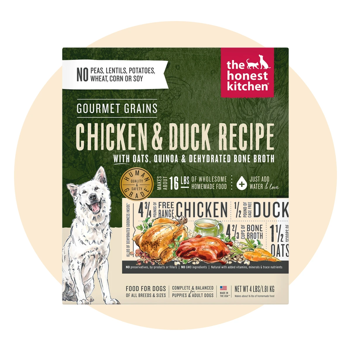 The Honest Kitchen Wholemade Gourmet Grains Dehydrated Dog Food
