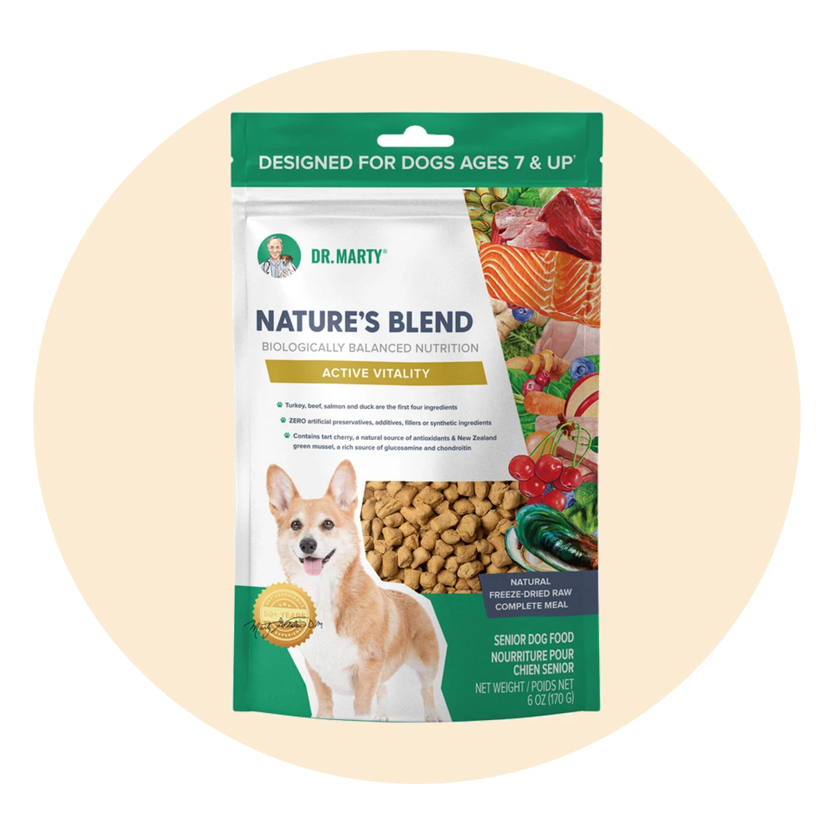 Dr. Marty Nature’s Blend Active Vitality Freeze Dried Dog Food