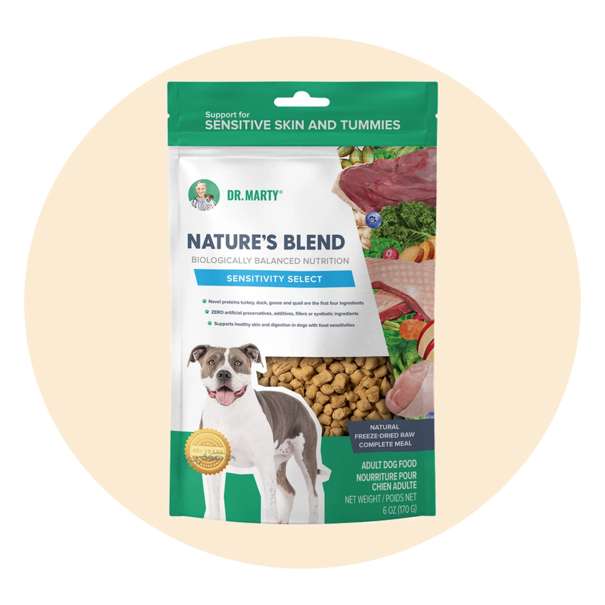 Dr. Marty Nature’s Blend Sensitivity Select Freeze Dried Dog Food