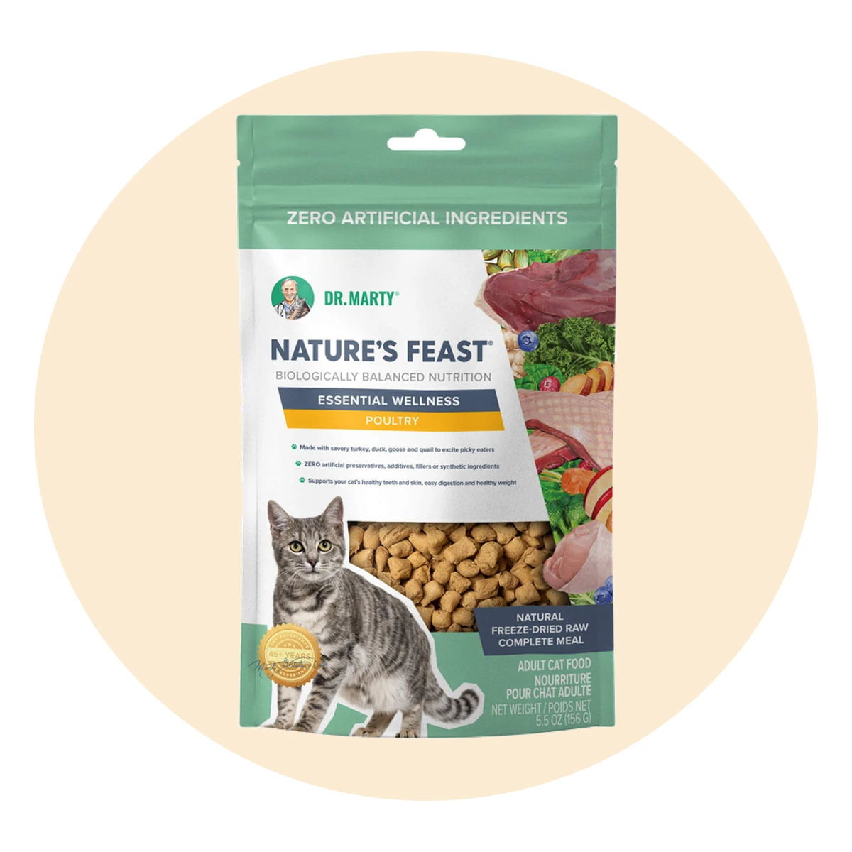 Dr. Marty Nature's Feast Essential Wellness Freeze Dried Cat Food