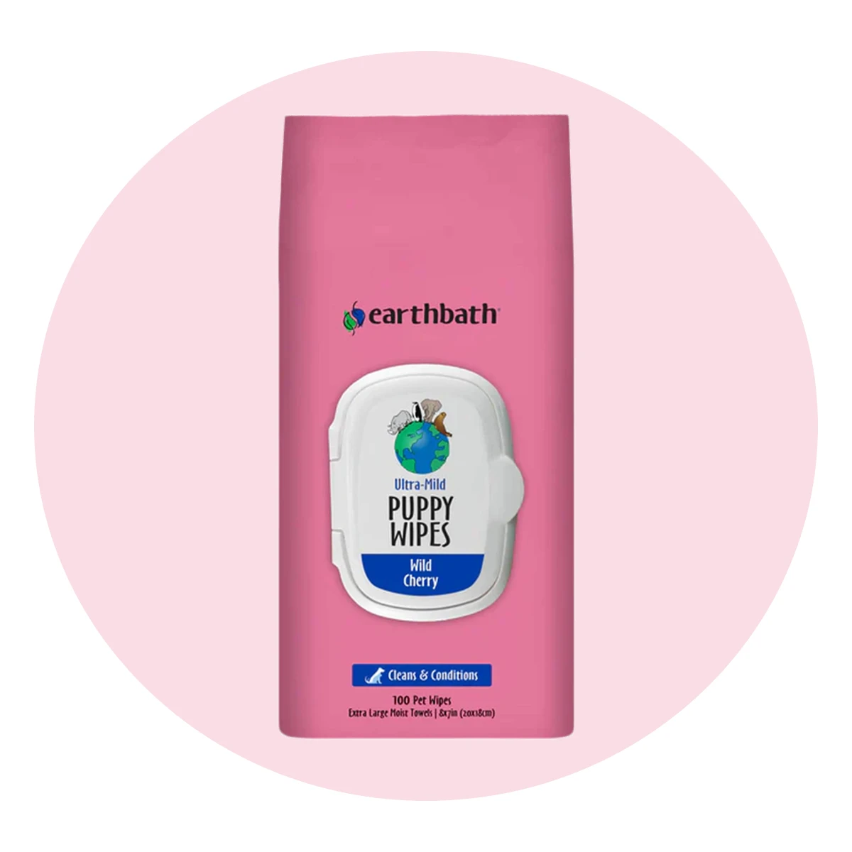 Earthbath Ultra-Mild Wild Cherry Puppy Wipes