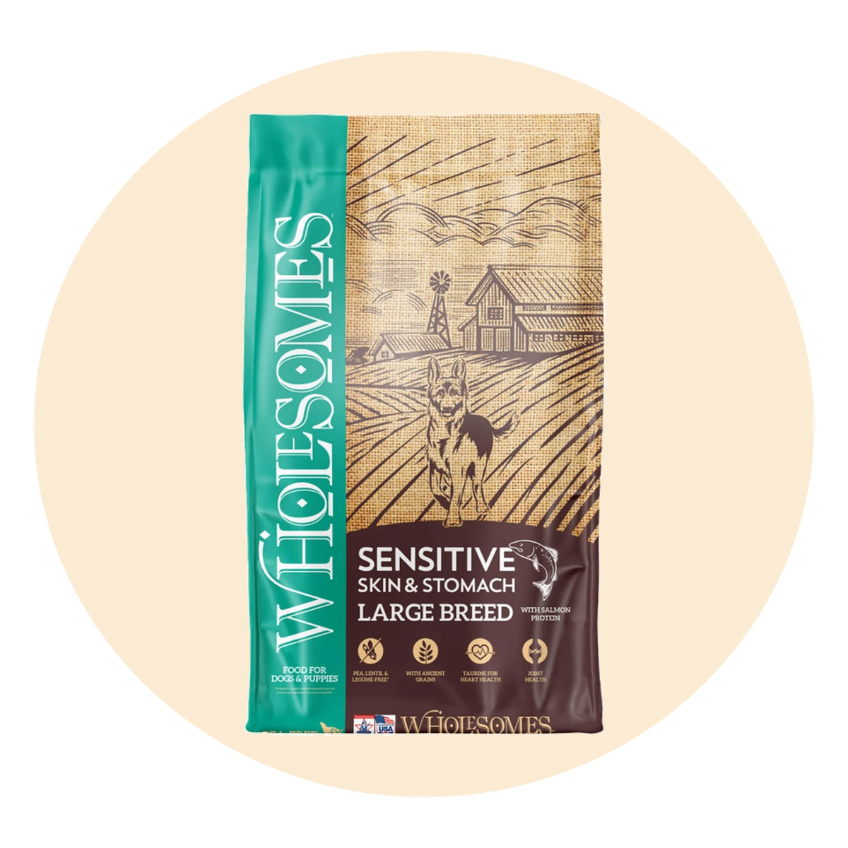 Wholesomes Sensitive Skin & Stomach Large Breed Dry Dog Food