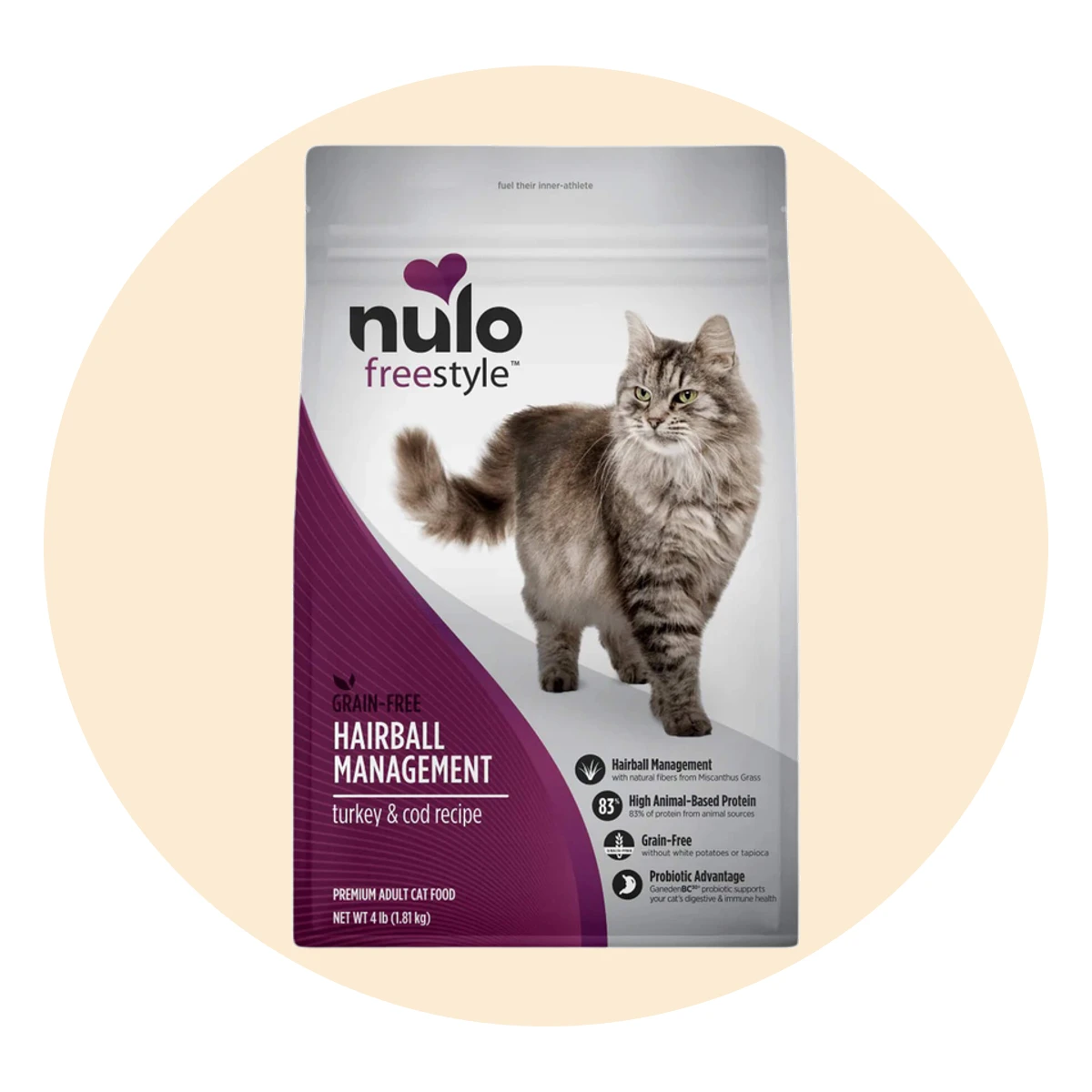 Nulo Freestyle Hairball Management Turkey & Cod Dry Cat Food