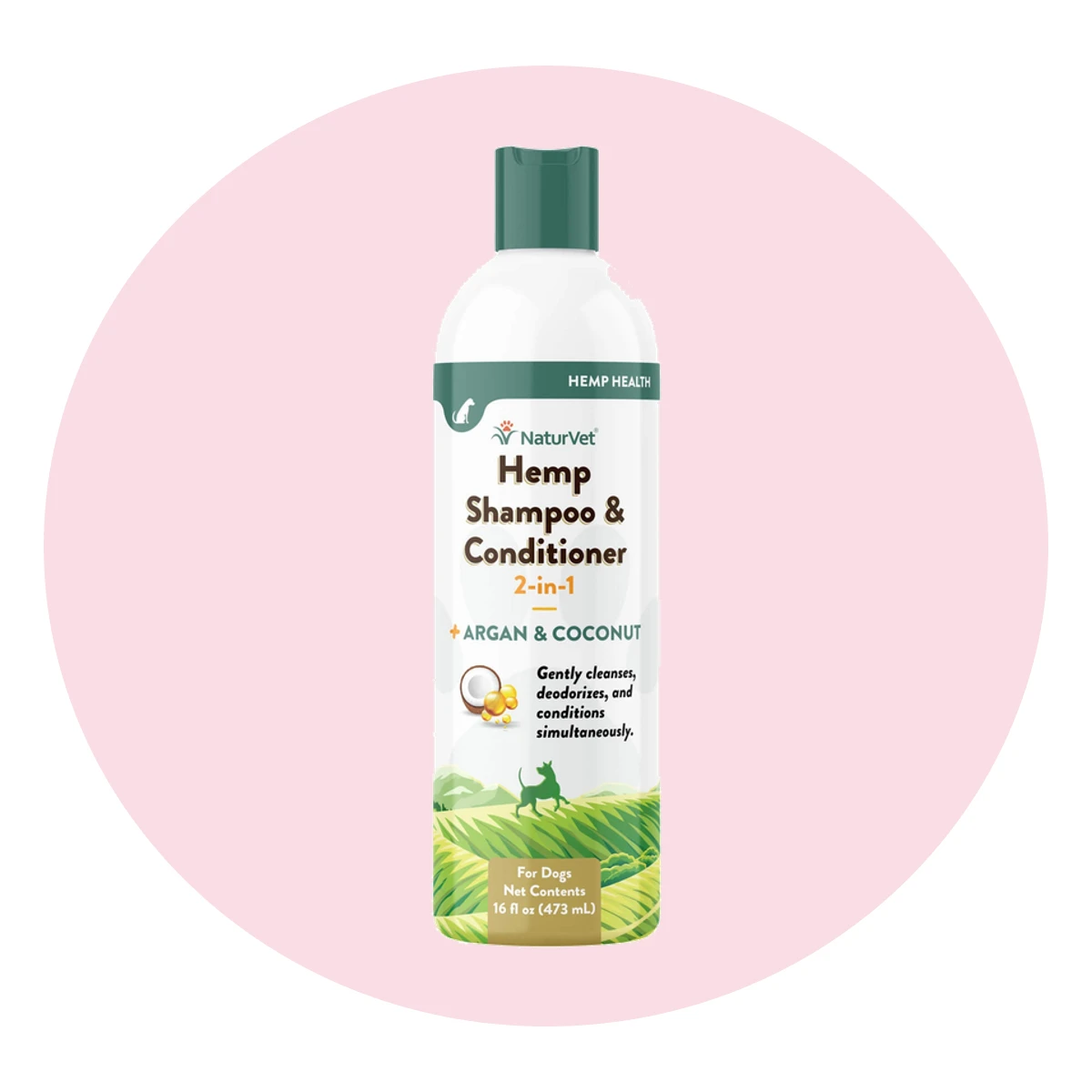 NaturVet Hemp Shampoo & Conditioner 2-in-1 for Dogs