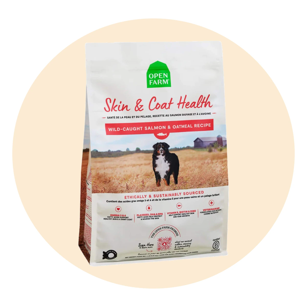 Open Farm Skin & Coat Health Salmon & Oatmeal Dry Dog Food