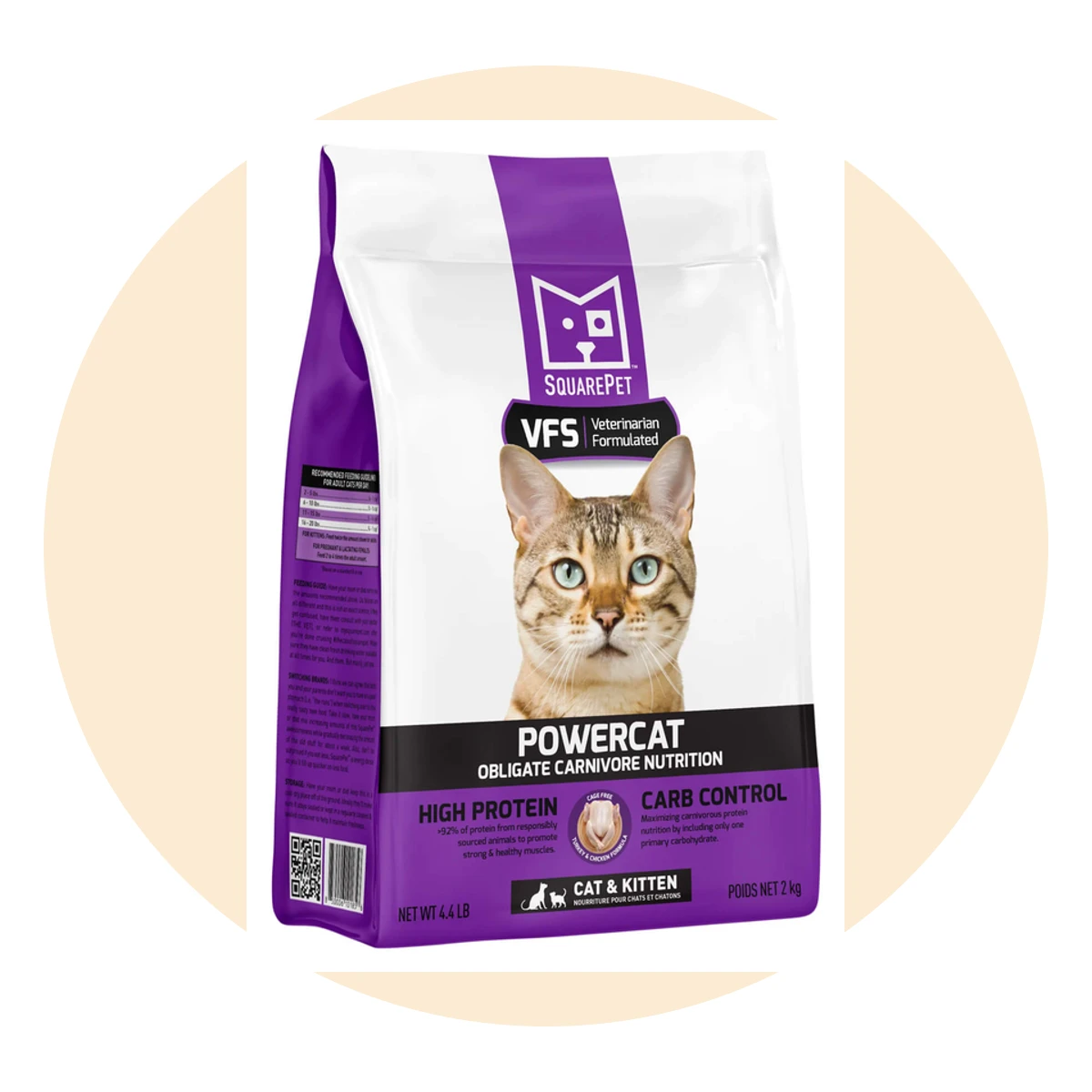 Square Pet VFS Powercat Obligate Carnivore Nutrition Dry Cat Food