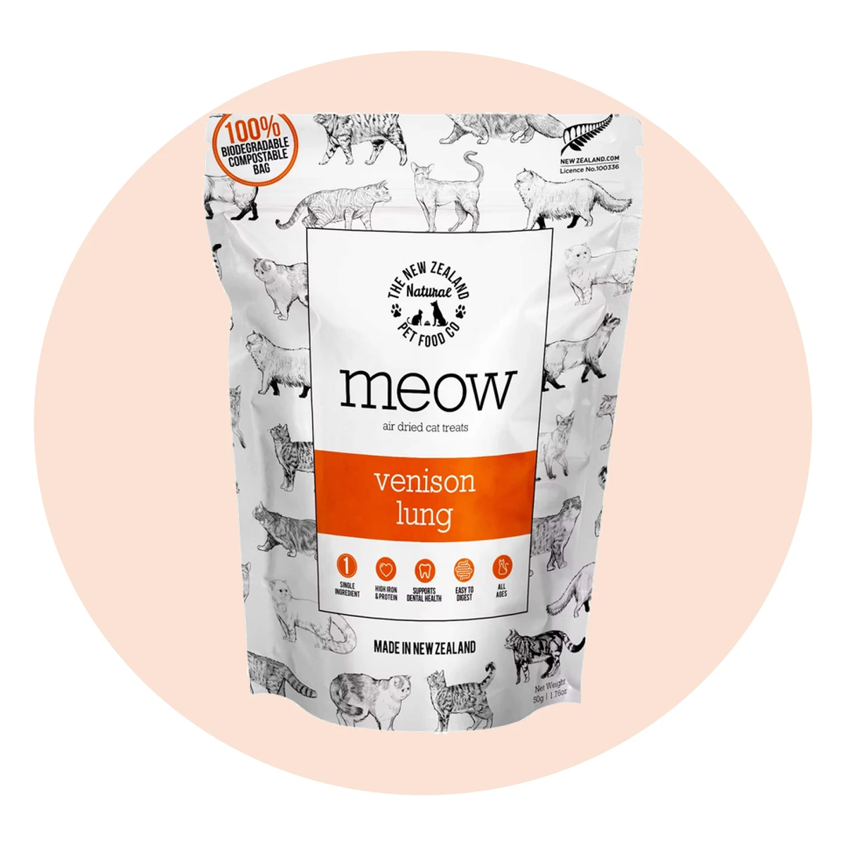 The New Zealand Natural Pet Food Co. MEOW Air Dried Cat Treats