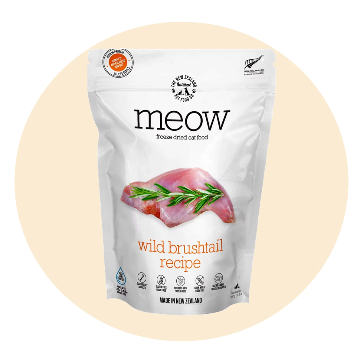 The New Zealand Natural Pet Food Co. MEOW Freeze Dried Cat Food