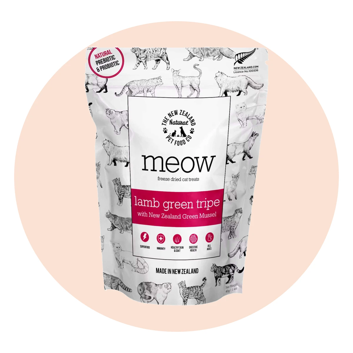 The New Zealand Natural Pet Food Co. MEOW Freeze Dried Cat Treats