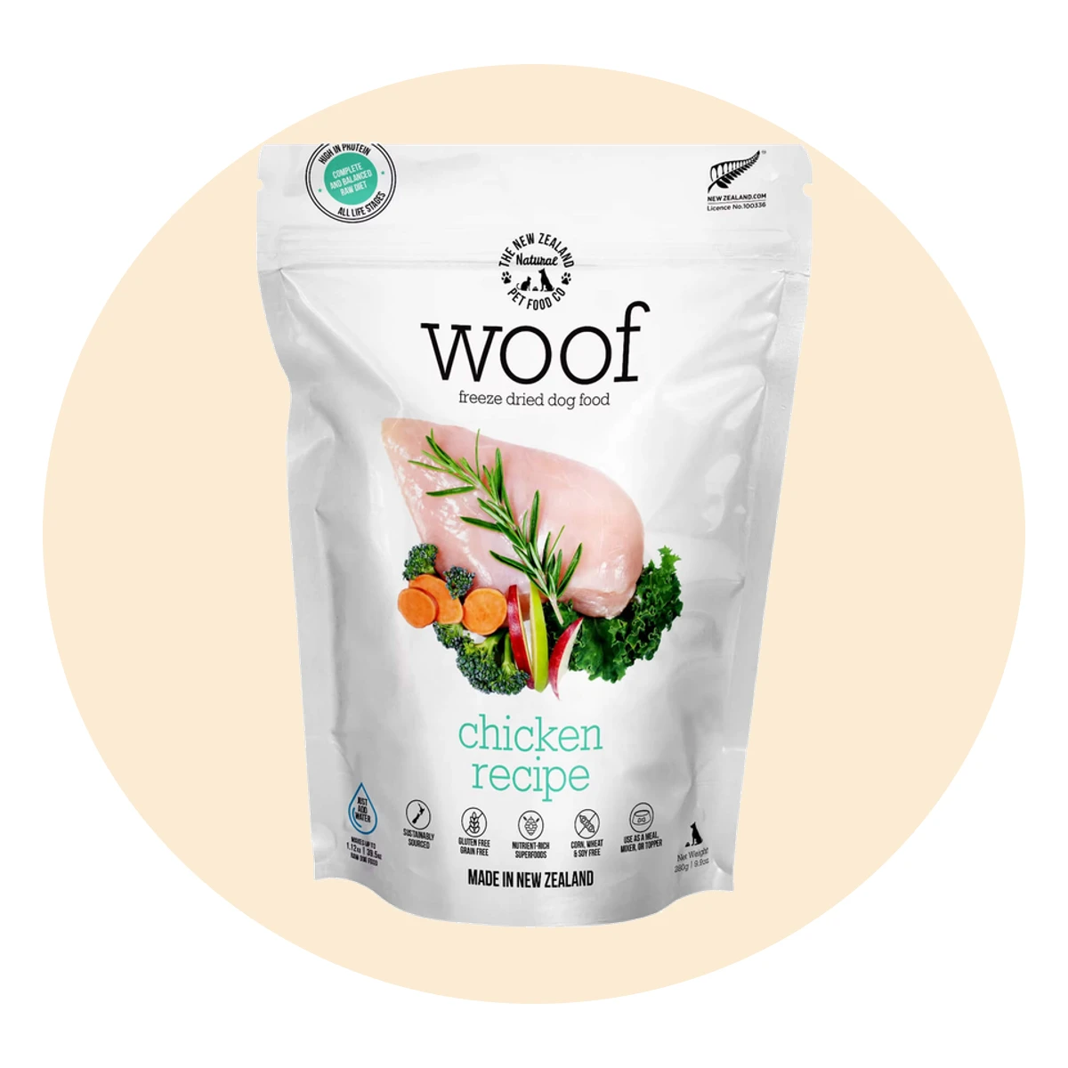 The New Zealand Natural Pet Food Co. WOOF Freeze Dried Dog Food