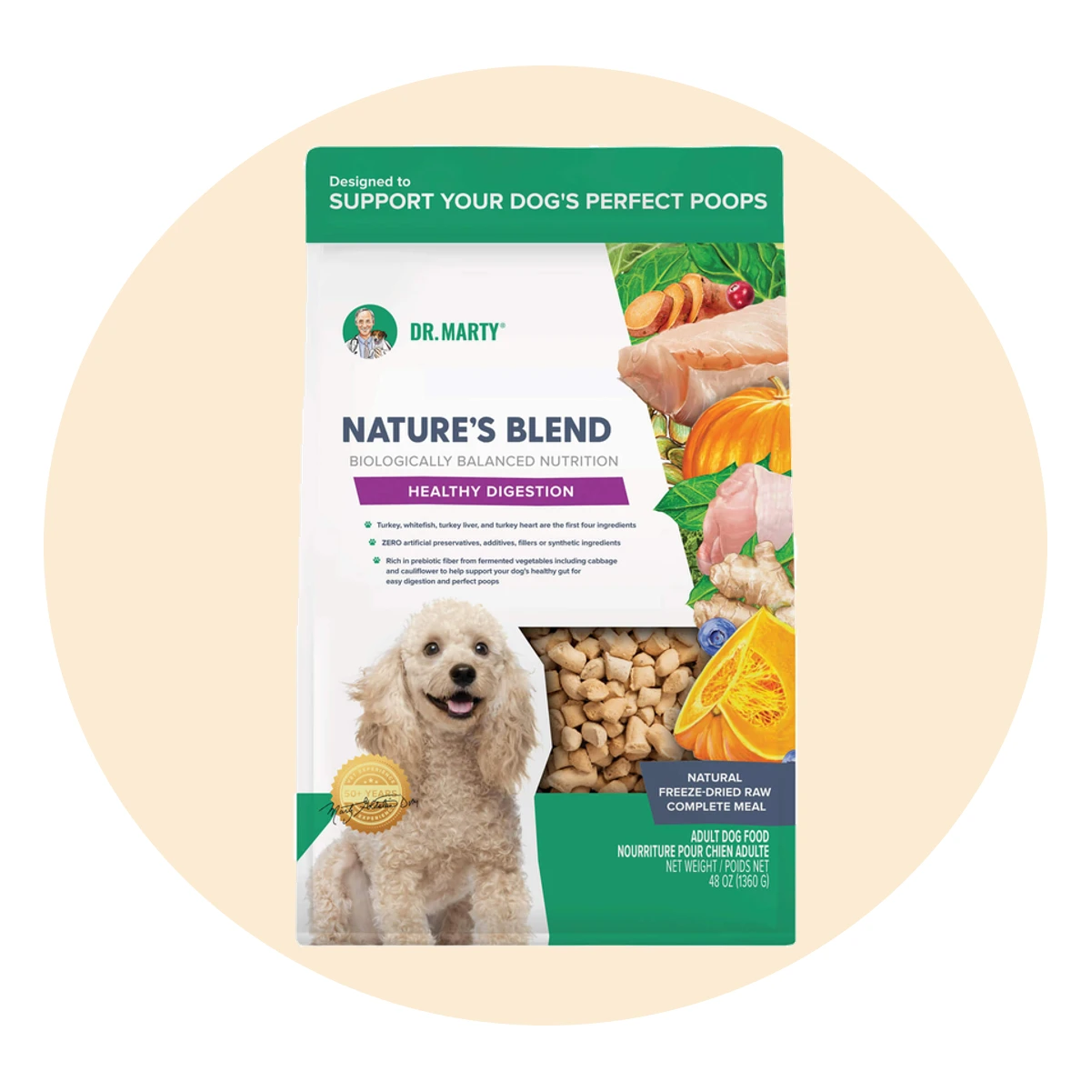 Dr. Marty Nature's Blend Healthy Digestion Freeze Dried Dog Food