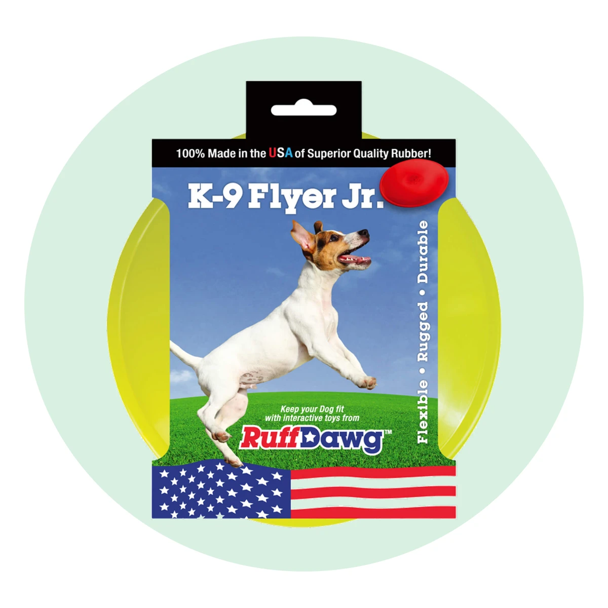 Ruff Dawg K9 Flyer Rubber Flying Disc Dog Toy
