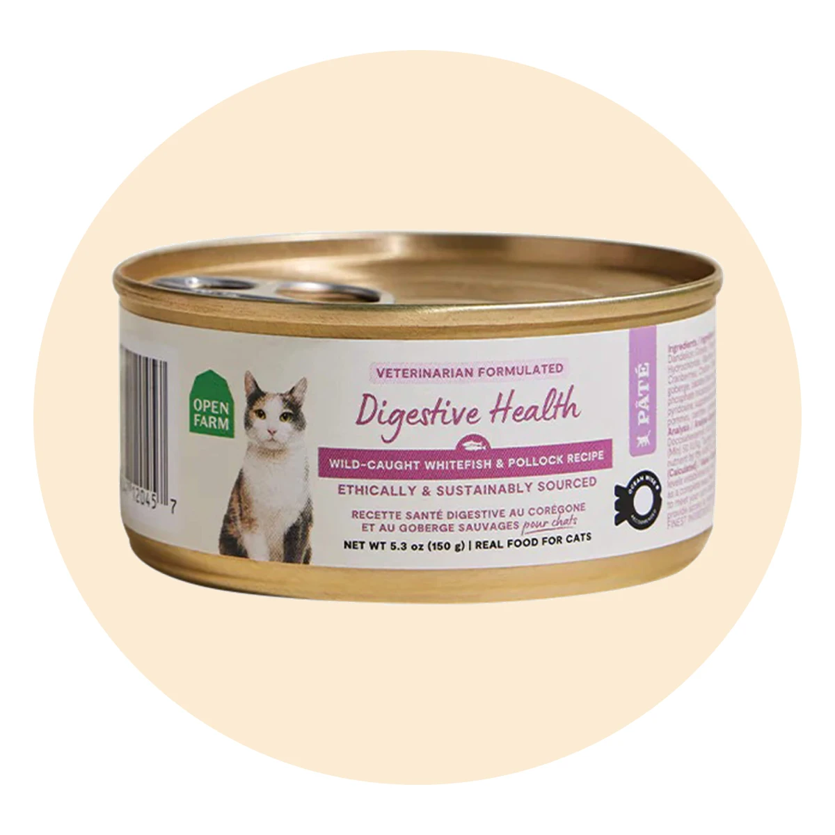 Open Farm Whitefish & Pollock Digestive Health Pate Cat Food